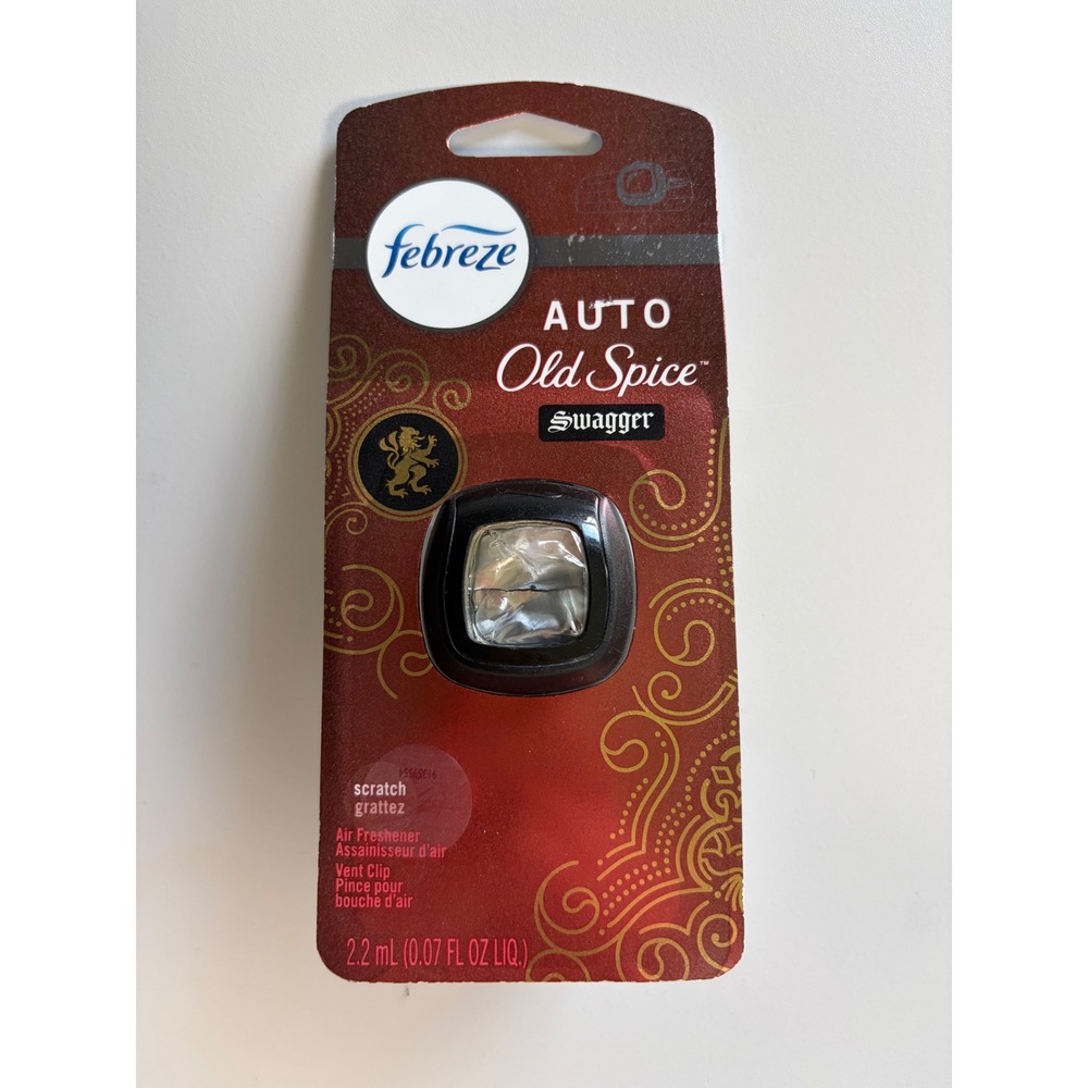 Febreze Auto Car Air Freshener Vent Clip Old Spice Swagger Scent 2.2mL NEW